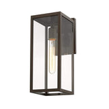 Bestshared Outdoor Wall Sconce Lights,Exterior Wall Lighting Fixtures with Clear Glass, Anti-Rust Modern Black Outside Lantern L