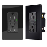 15 Amp GFCI Outlet, TR & WR Ground Fault Protector with LED Indicator, Tamper & Weather Resistant GFI Electrical Receptacle, ETL