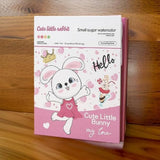 Cute Little Bunny Magic Reusable Kids Watercolor Painting Book With BuiltIn Color Palette And Brush, Portable Cartoon Water Pai