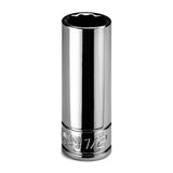 Capri Tools 1/2 in. Deep Socket, 1/4 in. Drive, 12point, SAE