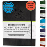 Panda Planner Pro A4 Daily Planner 2026 - 6 Month Large 8.5x11 Undated Academic & Productivity Planner with Daily, Weekly & Mont
