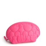 Vera Bradley Women's Disney Featherweight Mini Dome Cosmetic Makeup Bag, Beetroot Pink, One Size