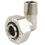 Maxline 90 Degree Elbow Fitting 3/4 Tubing x 1/2 Male NPT Compressed Air Piping M8086