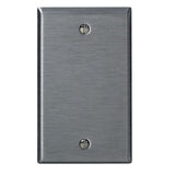 Leviton 84014 1-Gang No Device Blank Wallplate, Standard Size, Box Mount, Stainless Steel (2 Pack)