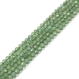 3mm Green Apatite Faceted Gemstone Round Loose Beads Strand 15.5-16 DIY Jewelry Making