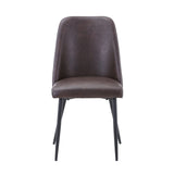Jofran Maddox Mid-Century Modern Faux Leather Upholstered Dining Chair Set Of 2, Blueberry