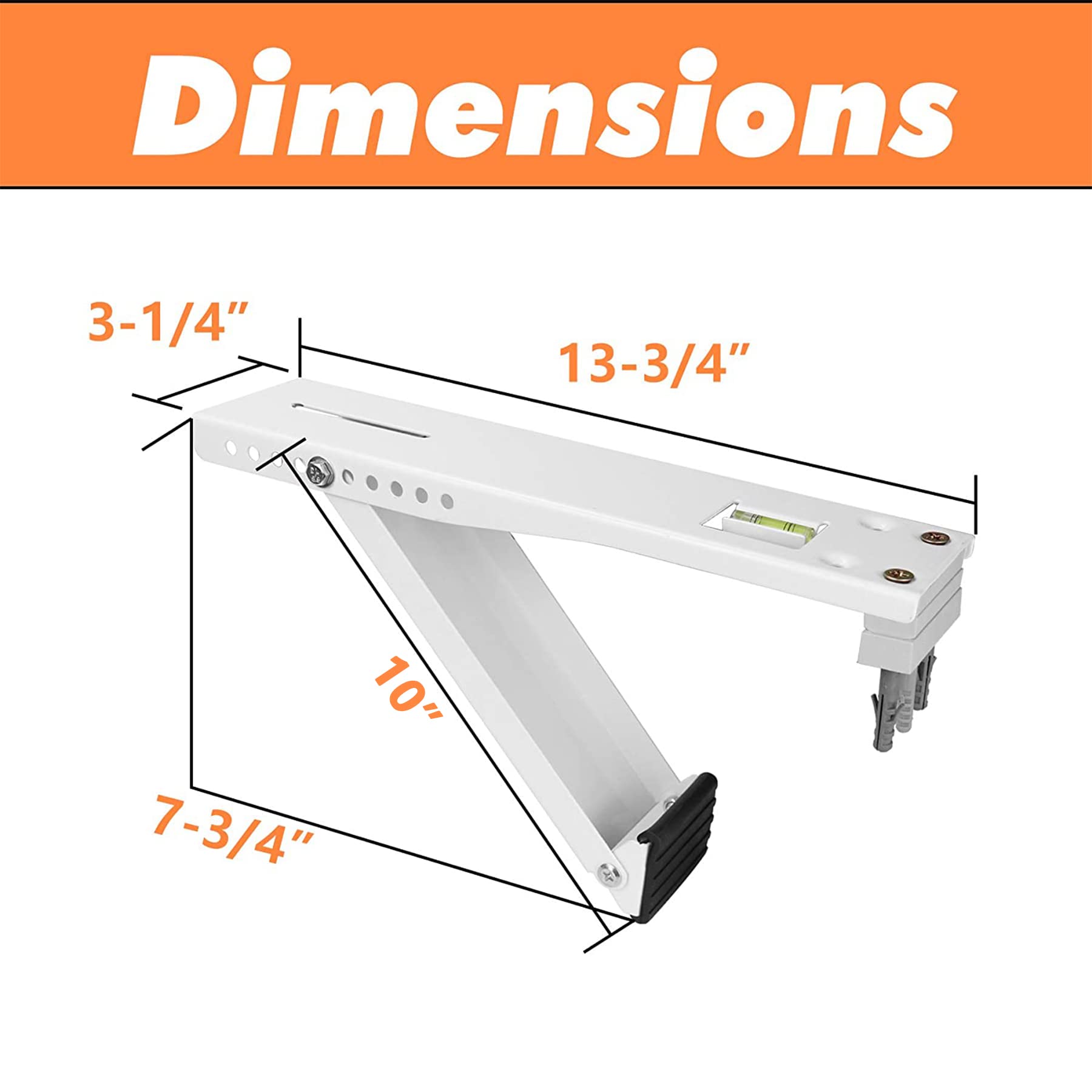 GCGOODS AC Window Air Conditioner Bracket, Support Up to 85 lbs, Universal Air Conditioner Accessories for Window AC Units, Ligh