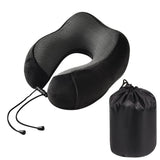 Hooded Travel Neck Pillow Soft Memory Foam With Chin Support, Adjustable Ergonomic Fit For Airplane, Car & Train | Ultimat
