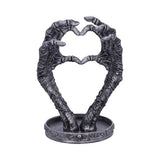 Nemesis Now Gothic Mummified Love Heart Hands Jewellery Dish Holder, Silver, 22Cm