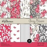 Papericious Scrapbook & Craft Paper Grey Bloom (12 by 12 Paper)