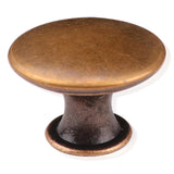 Cangder 12 Packs Antique Copper Kitchen Cabinet Knobs Furniture Cupboard Round Drawer Dresser Knobs Single Hole Drawer Pulls Han