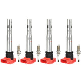 ECCPP UF-529 4 ignition coils with 4 iridium Spark Plugs for Volkswagen for MK5 MK6 GTI for Jetta for Golf for Passat for TIGUAN