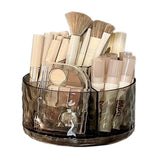 MINDFARGE Multifunction Cosmetic Organizer, Rotating Makeup Brush Holder with Multi-Compartment Design, Countertop Organizer for