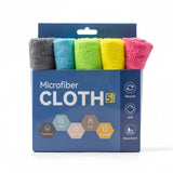 Microfiber Cleaning Cloth, 5 Pcs 12x12 inch High Performance towels 2000 Washes, Soft Quick Drying Microfiber Towel, Reusable, 
