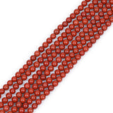 GEM-Inside Natural 4mm Red Jasper Gemstone Loose Beads Round Energy Power Beads for Jewelry Making 15