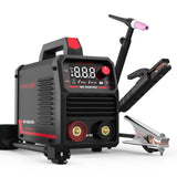 YESWELDER 205Amp Stick Welder with Lift TIG Torch, [Large LED Display] 110V/220V Dual Voltage Portable Welding Machine, Digital 