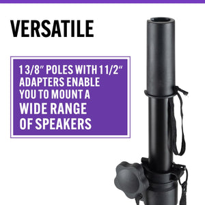 All-Aluminum Speaker Stand Pak With Draw String Bag