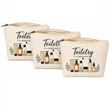Toiletry Bag For Travel, Spacious Organiser With Zipper Closure, Cosmetic And Grooming Kit Pouch For Men And Women (Pack Of 3)