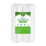 Syntus Vacuum Sealer Bags for food, 2 Pack 8 x 20 Commercial Grade Bag Rolls, Food Vac Bags for Storage, Meal Prep or Sous Vide