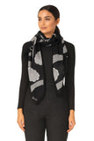 Icw WomenS Geometric Patterned Brown & Beige Scarf Dn202 (Black)