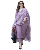 Anni Designer Women'S Rayon Blend Straight Solid Kurta With Pant & Dupatta (Raja Saab Purple-Vks03_4Xl_Purple_Xxxx-Large),Purple,4XL