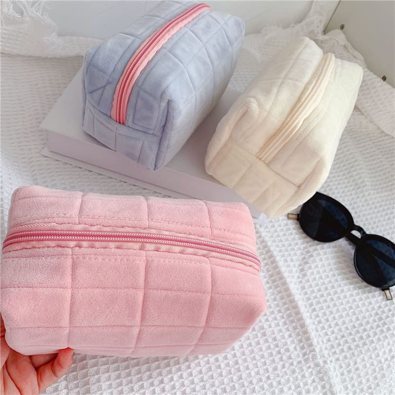XPONNI Small Cosmetic Bag Cute Makeup Bag Y2k Accessories Aesthetic Make Up Bag Y2k Purse Cosmetic Bag for Purse (pink)