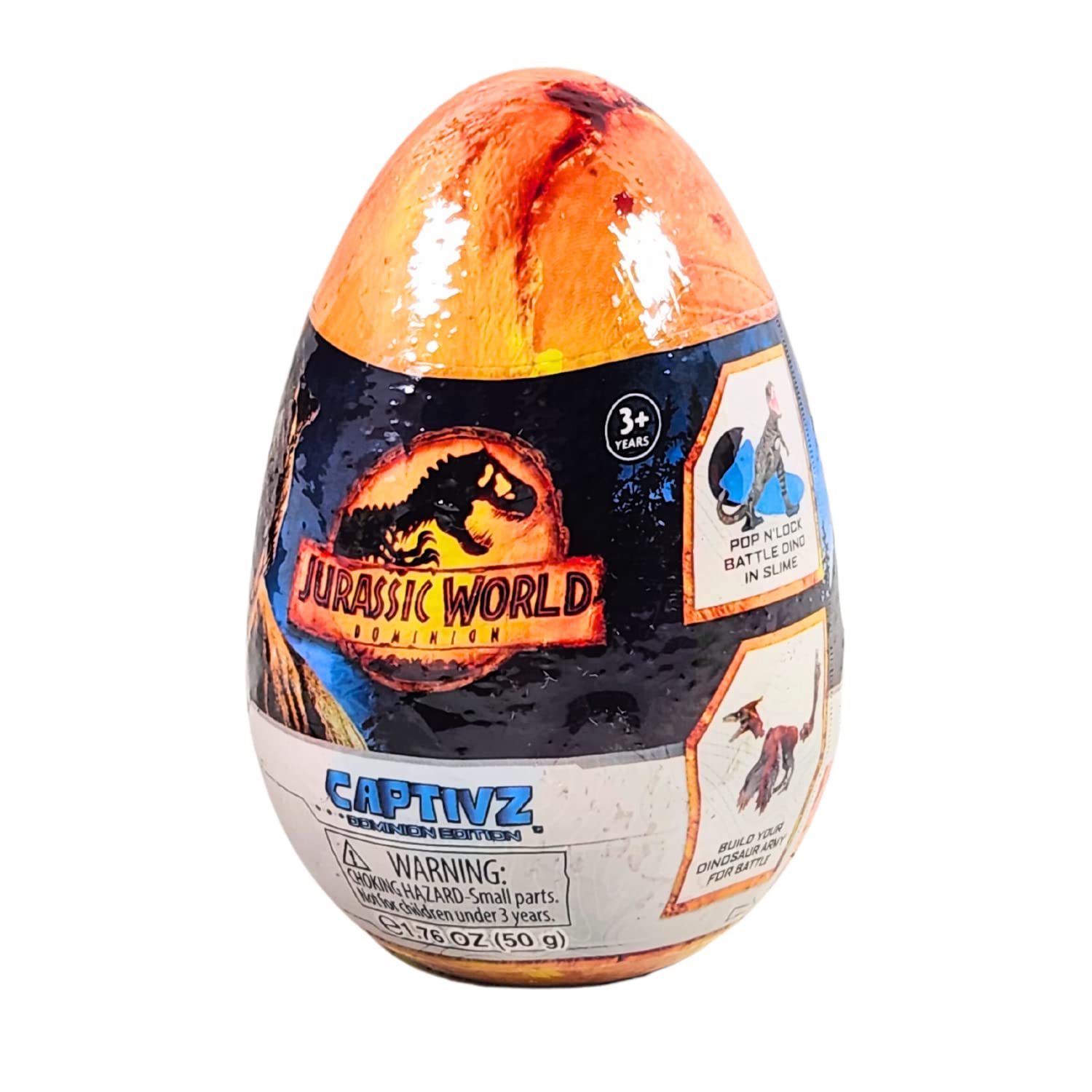 Jurassic World CAPTIVZ Clash Edition Slime Egg (2 Pack) with 2 Gosutoys Stickers