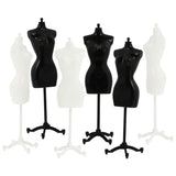 6pcs Doll Dress Form: 8.26 2.16 1.57 inches Mini Mannequin Model Stand for Doll Display Holder Toy Stand Display Support White