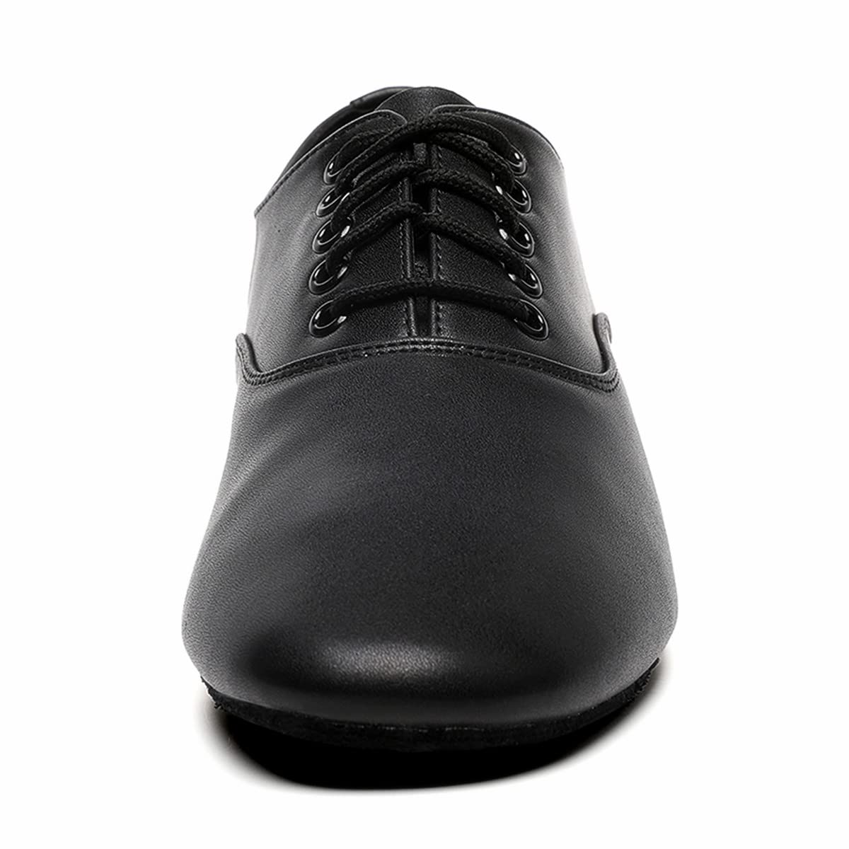 Men's Ballroom Dance Shoes Black Leather Sole Tango Salsa Latin Character Shoe (11 / Black)