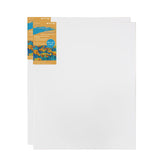 MAHITOI 2-PC Cotton Stretched 18x 24Double Primed Gesso Wooden Frame to Smooth Surface & Reduce Absorbency, for Acrylic