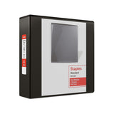 Staples 976181 4Inch Staples Standard View Binder with DRings Black
