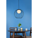 Living District Indoor Modern Home Decorative Bright Ceiling Wetzel 1 Light Black Pendant