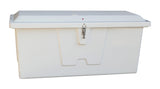TAYLOR MADE PRODUCTS White 67.75L x 27.75W x 26H Stow N Go UV-Resistant Polyethylene Waterproof Storage Box with Stainless Stee