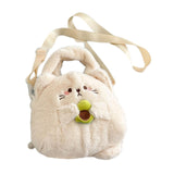 Merishopp Plush Crossbody Bag Plush Bag For Women Girl Comfortable Casual Shoulder Bag Khaki