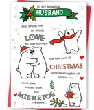 FANCYLUCKY Merry Christmas Card for Husband from Wife, Romantic Husband Christmas Card, Xmas Gift for Hubby