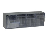 Quantum Clear Tip Out Bin System, Gray