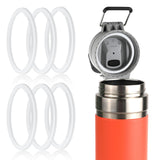 6pcs Water Bottle Gasket Replacement, Silicone Water Bottle O Lid Rubber Seal Ring Glass Cup Cap Gasket for Thermos 24oz 36oz Co
