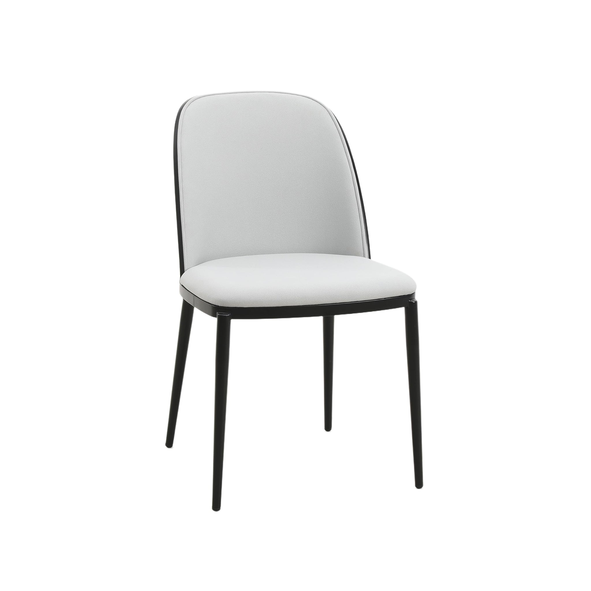 Leisuremod Tule Mid-Century Modern Dining Side Chair With Velvet Seat And Powder-Coated Steel Frame For Kitchen And Dining Room