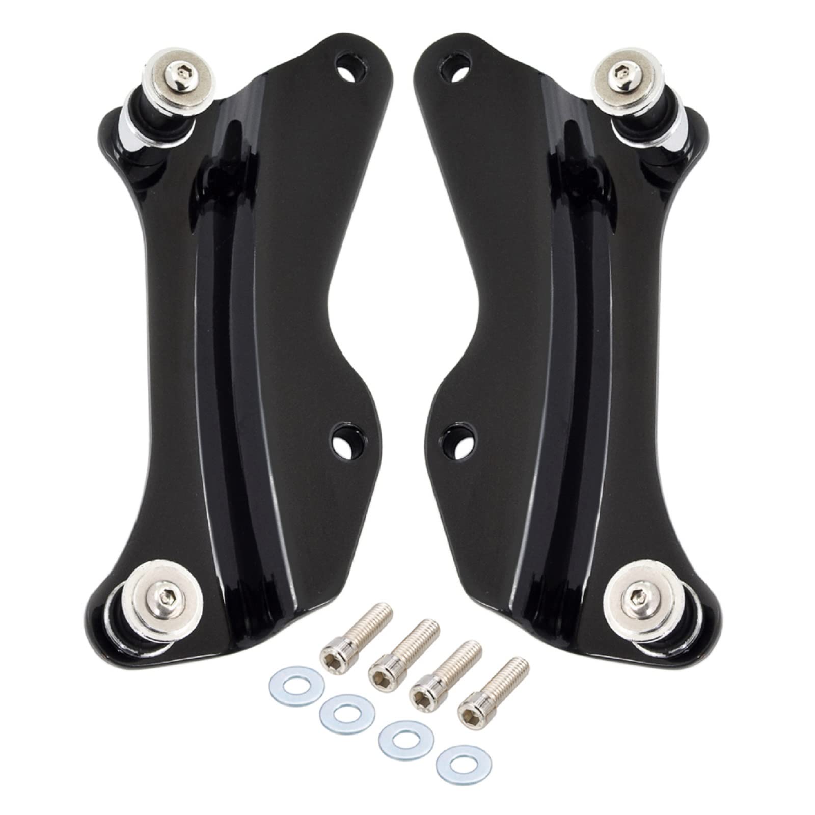 Amazicha Vivid Black 4 Point Docking Hardware Kit Compatible For Harley Davidson Touring Street Glide Electra Glide Road King Ro