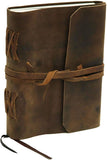 The Vintage Journal Premium Finished Leather Journal With 100% Recycled Handmade Paper