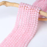 DUQGUHO Rose Quartz Beads 8mm Natural Crystal Pink Beads Round Polishing Stone Bead Genuine Gemstone Beads for DIY Jewelry Makin