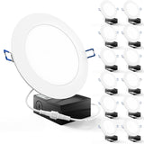Sunco 12 Pack Recessed Lighting 6 Inch LED, Canless Ceiling Lights Slim with Junction Box, 850 LM, 14W (100W Equivalent), 4000K 