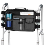 Walker Bag for Seniorssupregear Folding Walker Accessories Bag (Double Sided), Walker Basket Caddy Large Capacity Waterproof To
