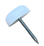 Nail On Furniture Glides/Flat Head/Chair Foot Glides in White Pack of 20/ Choose Your Size! (1  ,3/4  ,1/2  ,5/8  ,7/8  3/8