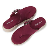 Ortho Joy Doctor Fancy Slipper For Women || Orthopedic Women'S Fancy Sandal/Slipper For Women,Maroon,2.5,B0CQG41K16