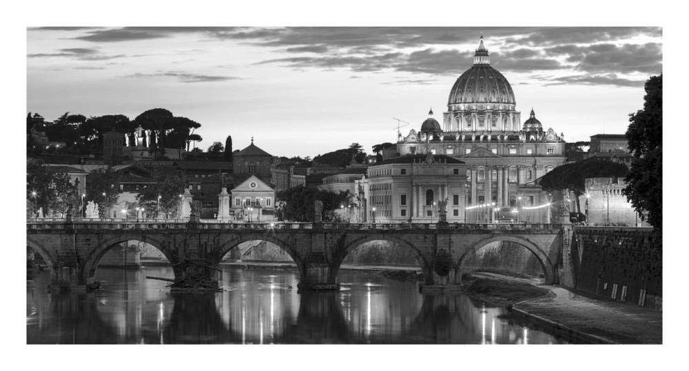 Night View At St. Peter'S Cathedral, Rome-Paper Art-26,,X14,,