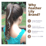 Hair Feathers Kit, 20 Feathers For Hair, Long Feather Extensions With Beads And Loop Tool, 100% Real Rooster Feather Accessories