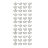 Homeford Royal Crown Rhinestone Stickers, 3/4Inch, 48Count (Silver)