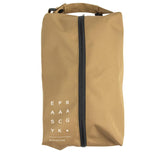 Ecomistiq Oxford Cloth Zippered Shoe Bag SoftSided Handheld Shoe Bag FullLength Zipper Packing Organizer Carry Handle, Khaki, 
