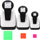 CHENGU 3 Pack Square Craft Hole Punch Corner to Corner 2, 1 and 5/8 Inch Punch Paper Punchers with 10 Pcs Sticker, Cutter Black 
